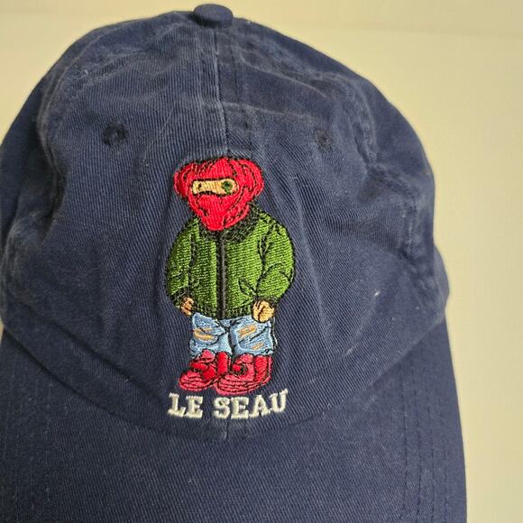 Le Seau Bear Embroidered Navy Baseball Cap – Adjustable, Streetwear - Picture 3 of 8
